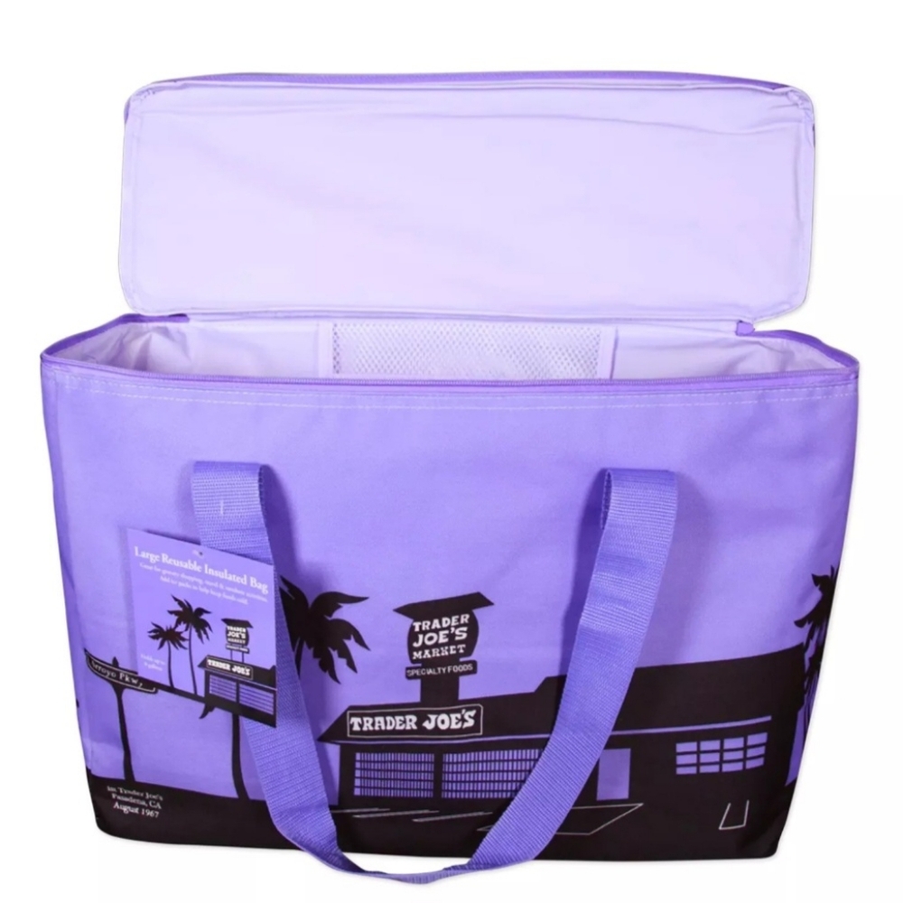 FREE SHIPPING- BACK IN STOCK! LARGE Trader Joe's Resusable Insulated Bag.